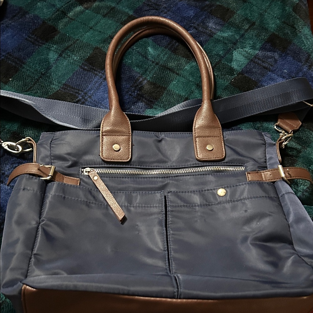 Signature Brown and Black Crossbody Bag